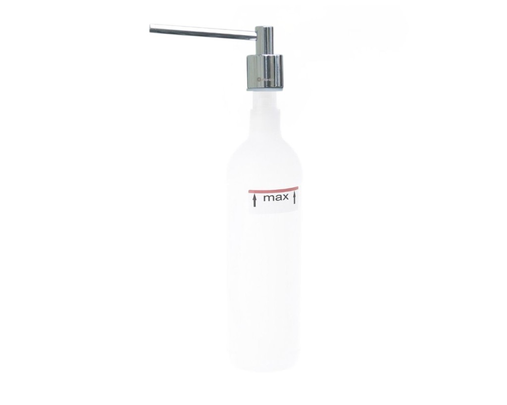 Įmontuojamas skysto muilo dozatorius, 1000 ml, cilindrinis, poliruotas, Merida