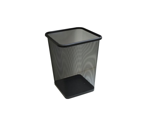 Šiukšliadėžė, kvadrato formos, 18 l, metalas, juoda, Merida