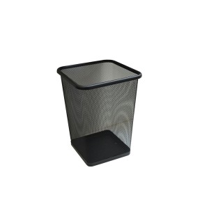 Šiukšliadėžė, kvadrato formos, 10 l, metalas, juoda, Merida