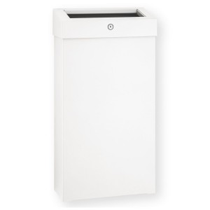 Šiukšlių dėžė, 15 l, balta, MERIDA STELLA WHITE LINE SLIM COMBO