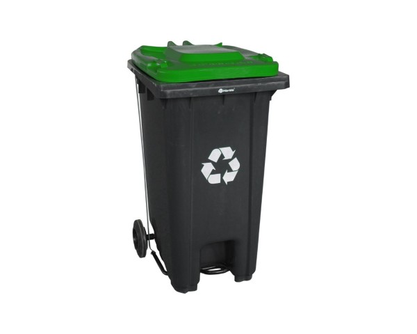 Trash bin on wheels