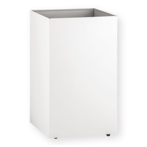 Šiukšliadėžė ant pasukamų ratukų, 60 l, balta, MERIDA STELLA WHITE LINE