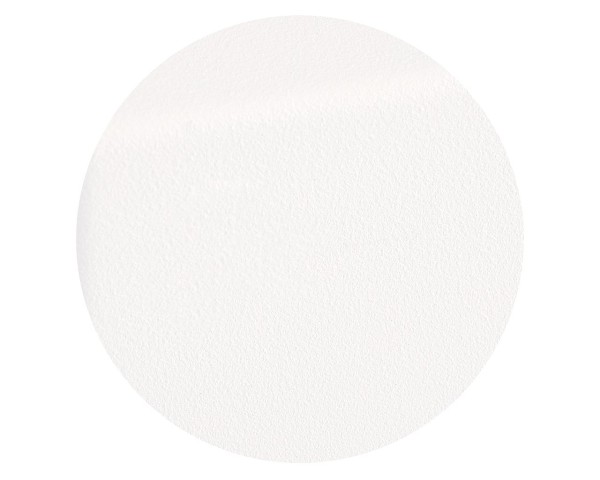 Rotating mirror with a matte white frame and handle