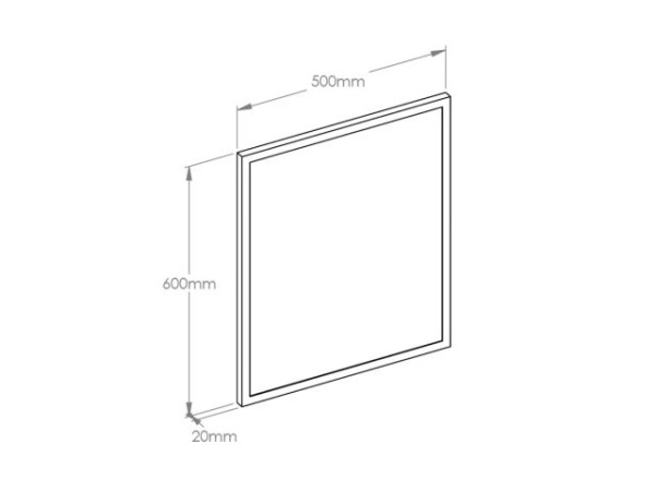 Rotating mirror with a matte white frame and handle