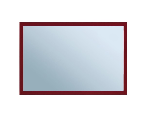 Mirror in a red metal frame 40 x 60 cm