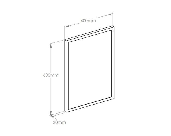 Mirror in a purple metal frame 40 x 60 cm