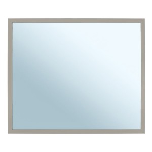 Mirror with a black metal frame, 50 x 60 cm, stone grey color, Merida Stella Stone Grey Line