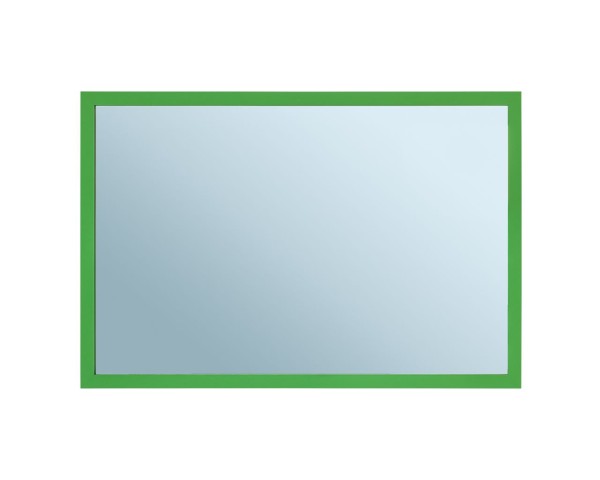 Mirror in a green metal frame 40 x 60 cm