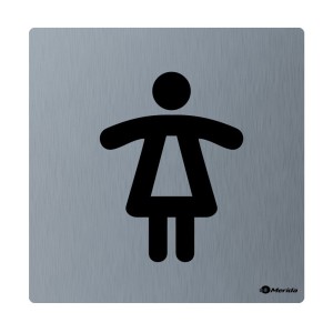 Stainless steel pictogram wc women