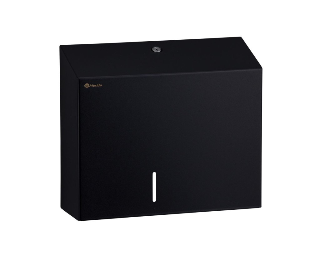 Tualetinio popieriaus dozatorius, maks. ritinėlio skersmuo 23 cm, juodas, Merida Stella Black Line Maxi
