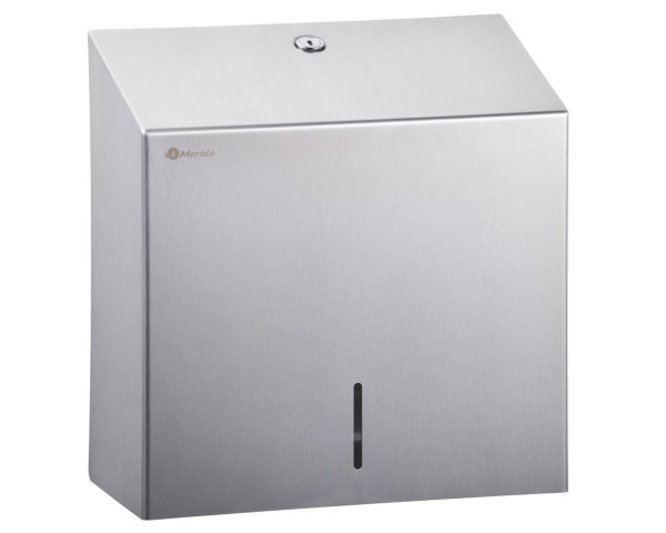 Folded paper towel dispenser with fingerprint protection