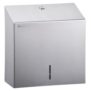 Folded paper towel dispenser, matte steel, Merida Stella Maxi
