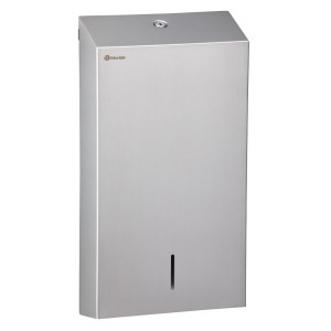 Dispenser for folded paper towels, matte steel, Merida Stella Slim Mega