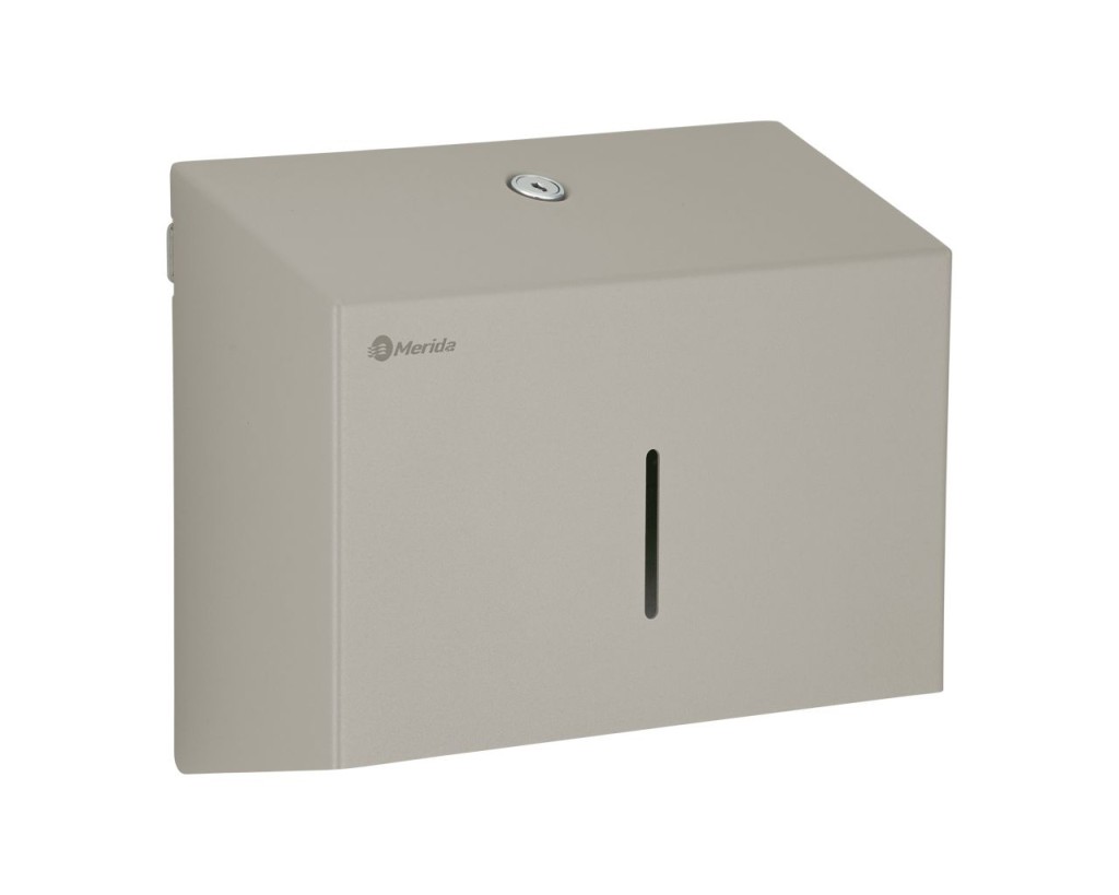 Sulankstytų popierinių rankšluosčių dozatorius, akmens pilkos spalvos, Merida Stella Stone Grey Line Slim Mini