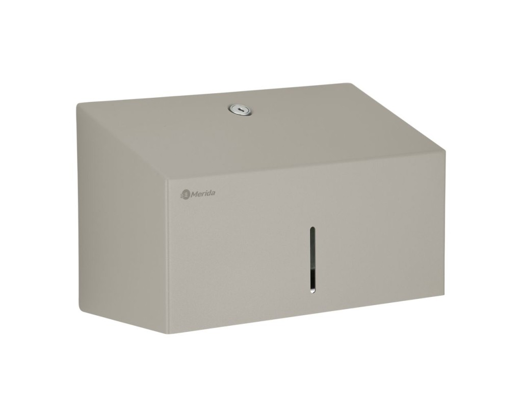 Sulankstytų popierinių rankšluosčių dozatorius, akmens pilkos spalvos, Merida Stella Stone Grey Line Mini