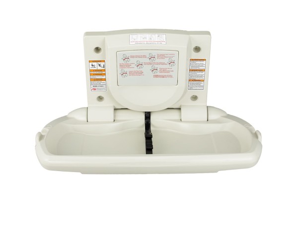 Wall-mounted baby changing table