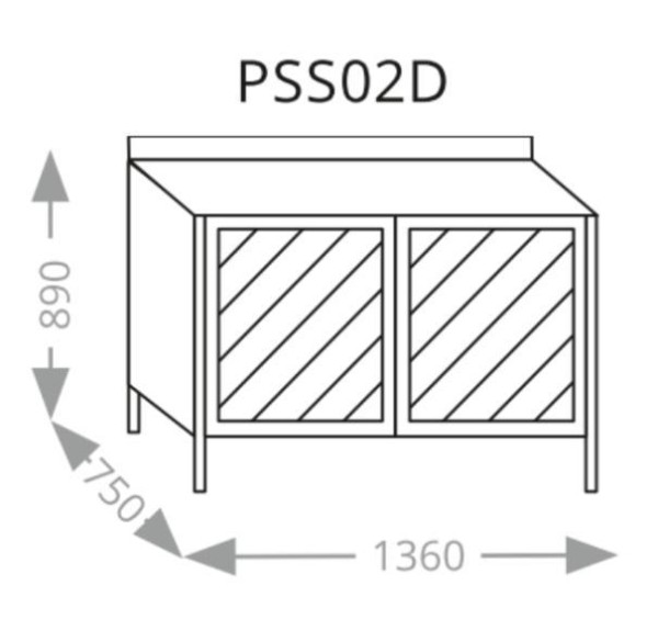 Dirbtuvių stalas PSS02D/L5