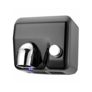Hand dryer with button, black with AFP coating, Merida Starflow Plus