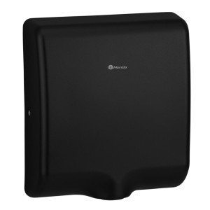 Rankų džiovintuvas, juodas, MERIDA TURBO JET SLIM BLACK LINE