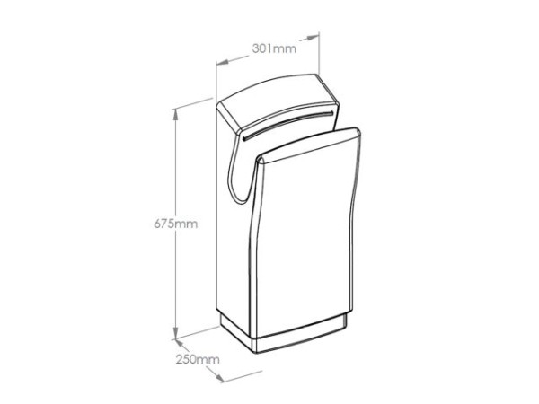 White hand dryer