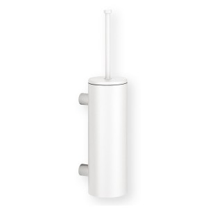 Wall-mounted toilet brush, long tube with lid, white, Merida Stella White Line