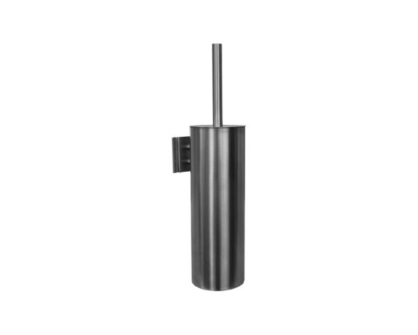 Hanging toilet brush with lid