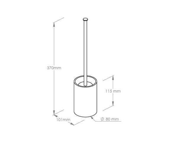 Freestanding toilet brush