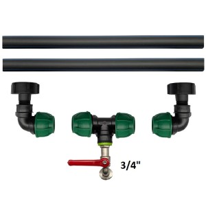 Savienojums ar 2 IBC konteineriem ar 3/4" dārza krānu, 960083, TBA