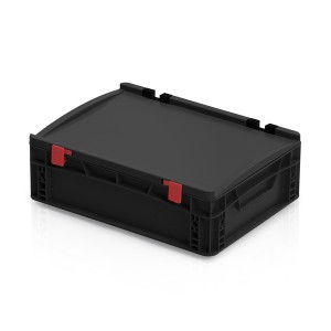 ESD EURO kaste ar vāku, 400x300x120 mm, 967105, TBA