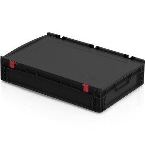 ESD EURO kaste ar vāku, 600x400x120 mm, 967165, TBA