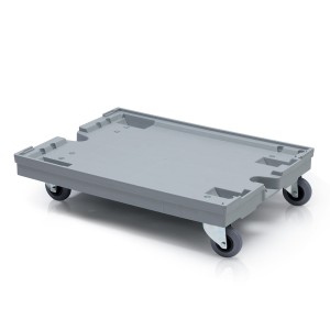 Transportavimo vežimėlis, 4 vairuojamieji gumuoti ratai, 800x600x200 mm, 980510, TBA