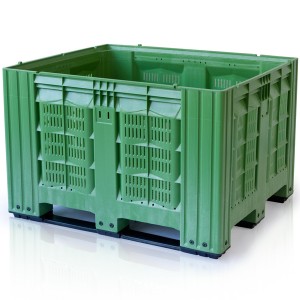 Sulankstomas plastikinis konteineris BigBox su 3 bėgiais, perofracija, 1200x1000x780 mm, 980850, TBA