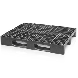 Plastikinė paletė su perforacija su 3 pavažomis, 1200x1000 mm, 990173, TBA