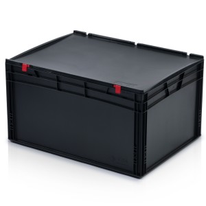 ESD Euro kaste ar vāku, 800x600x435 mm, 966045, TBA