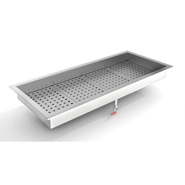 Built-in crushed ice container