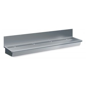 Stainless steel sink, splash protection, 2400x468x438 mm, 7013.4615, Combisteel