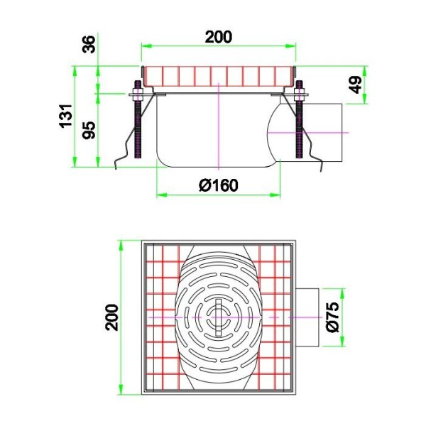 Stainless steel drain