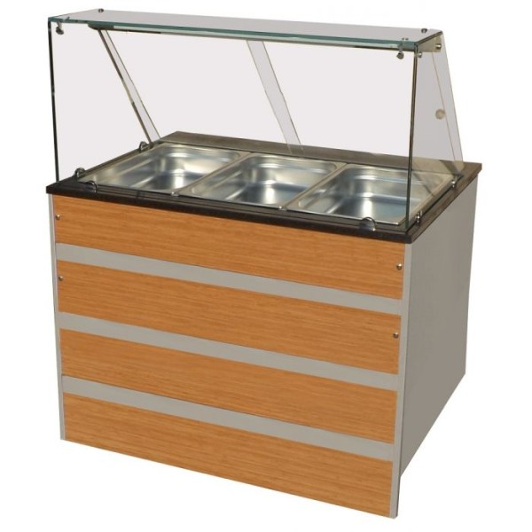 Heated serving table