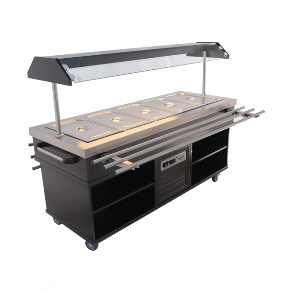 Heated serving counter