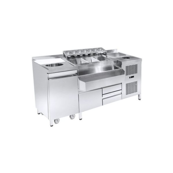 Refrigerated bartender workstation