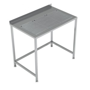Stainless steel work table with drip tray, 1000x650x900 mm, 7084.0025, Combisteel