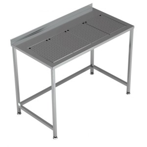 Stainless steel work table with drip tray, 1200x650x900 mm, 7084.0030, Combisteel