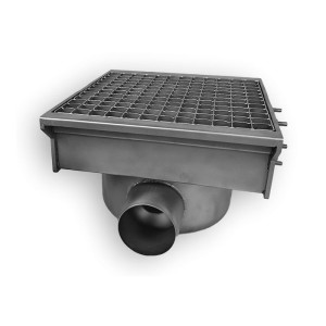 Nerūsējošā tērauda notekas, ar 2 atverēm spraugu notekai, 300x265x175 mm, 7107.0025, Combisteel