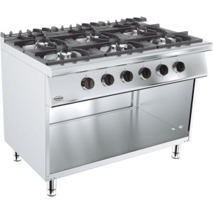 Gāzes plīts ar statīvu, 6 degļi, Bāze 700, 7178.0410, Combisteel