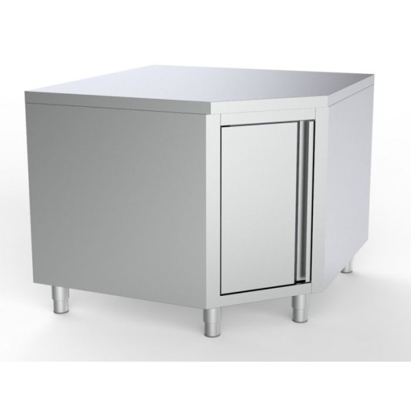 Corner stainless steel table