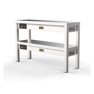 Heated shelf, ceramic heater, 2 levels, 6 heaters, 1200x300x650 mm, 7333.0514, Combisteel