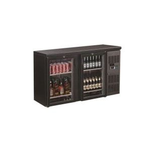 Baro šaldytuvas, juodas, 2 stilinės durys, 350 l, 7450.0335, Combisteel