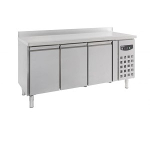 Refrigerated table, 3 doors, wall backsplash, 7450.0782, Combisteel