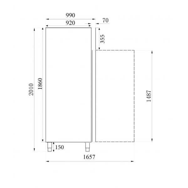 Stainless steel bakery refrigerator