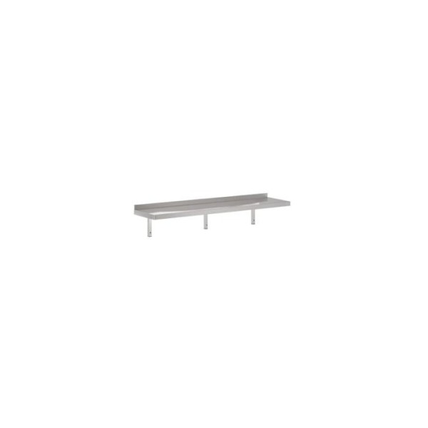Stainless steel wall shelf with brackets